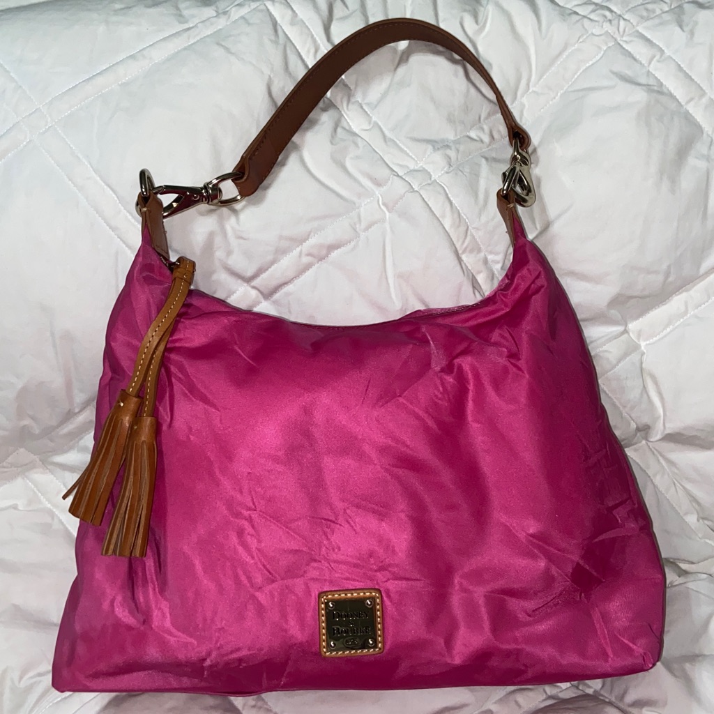 Rare Dooney & Bourke Nylon & Leather Hobo Bag